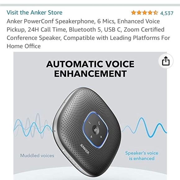 Anker Power Conference Bluetooth Speakerphone - Picture 8 of 12